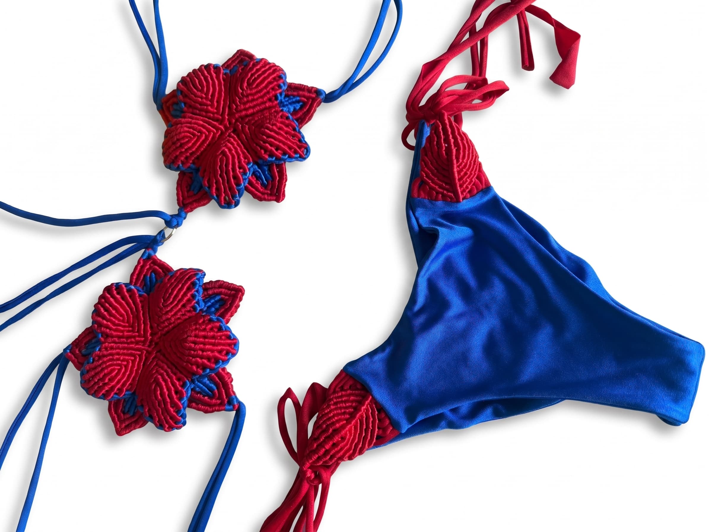 Bikini Flor · Rojo y Azul 5